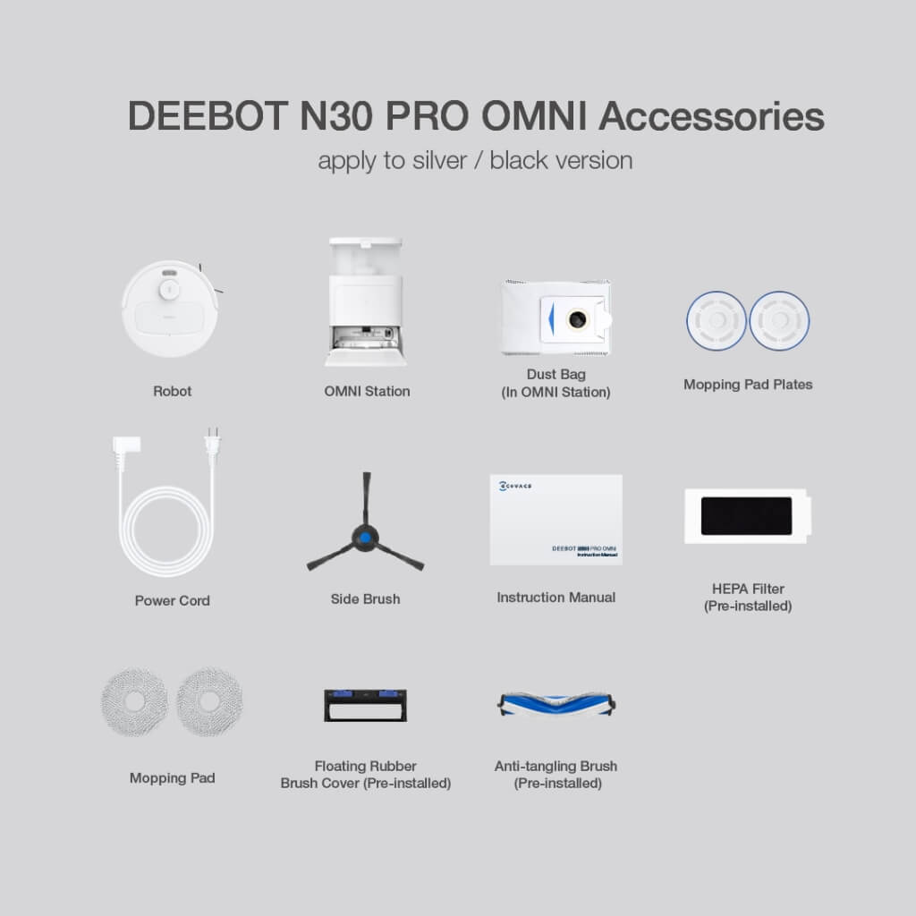 ECOVACS Deebot N30 Pro Omni Robot Vacuum - Image 8