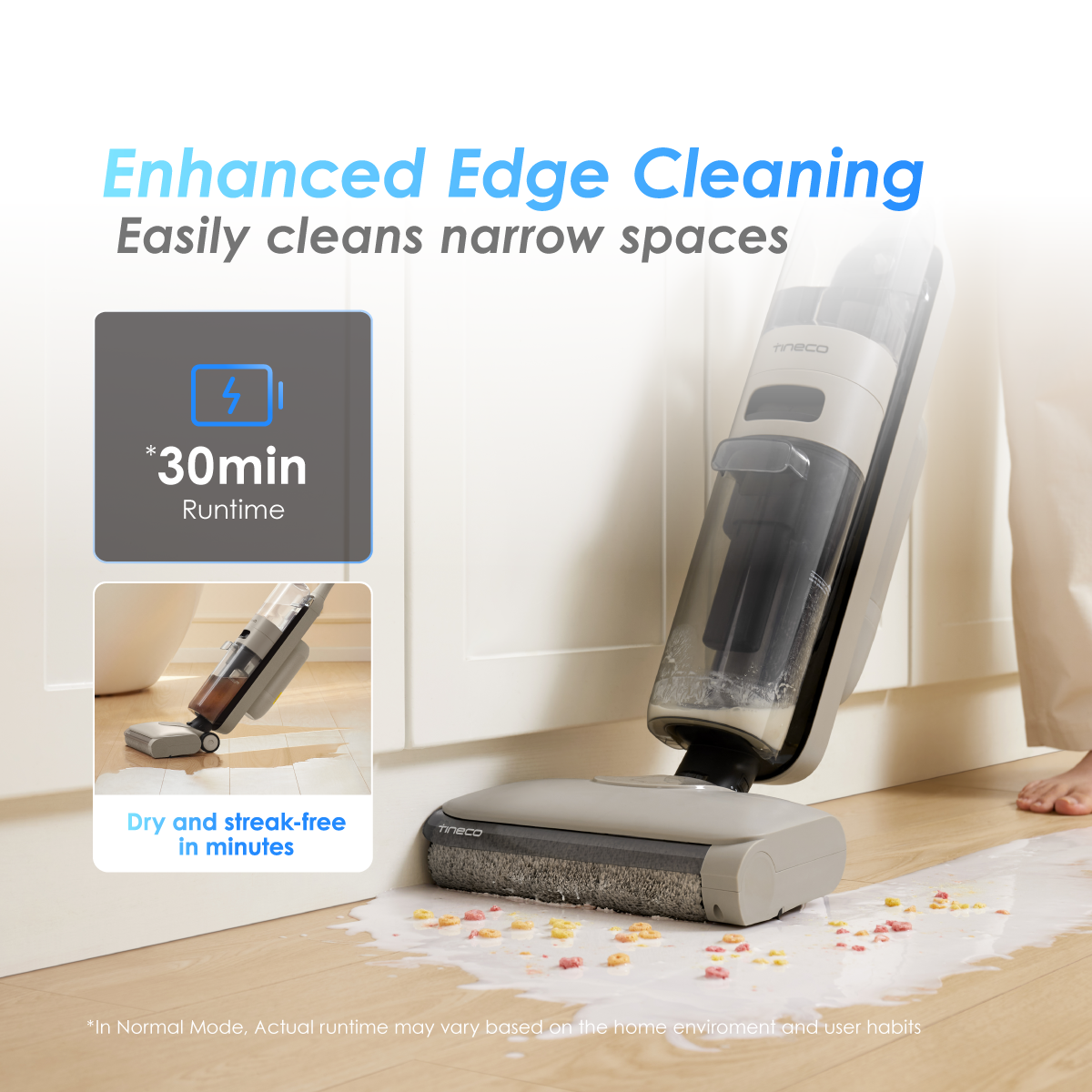 Tineco iFloor Y2 Cordless Wet Dry Vacuum Cleaner | 20kPa Suction | Anti-Tangle - Image 8