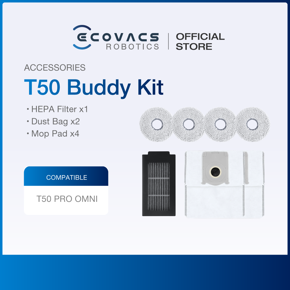 ECOVACS Deebot T50 PRO OMNI - Accessories Kit, Mop Pads & Dustbag