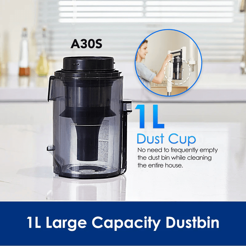 Tineco A30S Cordless Stick Vacuum Cleaner | 160W Suction | 60 Mins Runtime | 1L Large Dustbin | ZeroTangle - Image 4