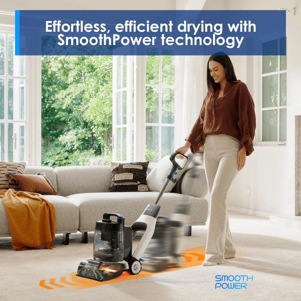 Tineco Carpet One Cruiser Smart Carpet Cleaner | 130W Suction | 75°C DualCore PowerDry | FlashDry Self Cleaning - Image 6
