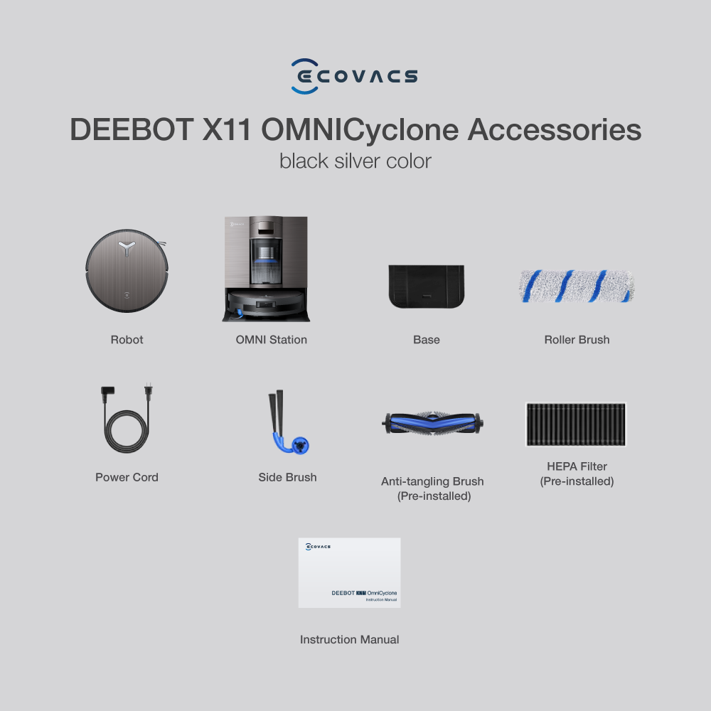 ECOVACS Deebot X11 OmniCyclone Floor Washing Robot Vacuum - Image 9