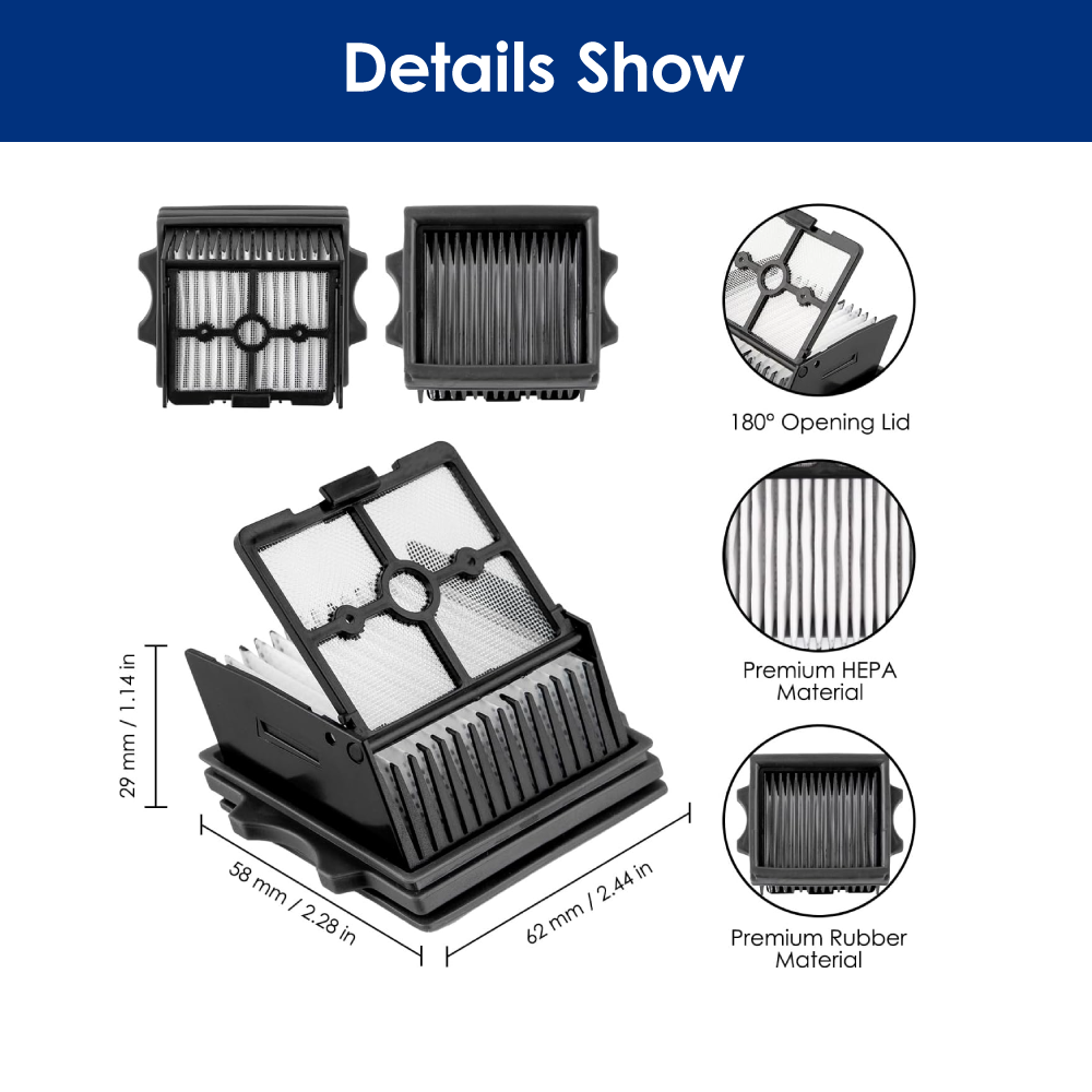 TINECO Replacement HEPA Filter for Floor One i7 Fold/ S7 Fold Wet/Dry Vacuum Cleaner Accessories - Image 3