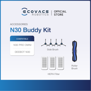 ECOVACS Deebot N30/N30 PRO OMNI Series - Accessories Kit, Mop Pads, Solid Floor Cleaner & Dustbag