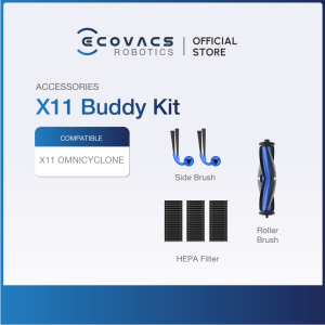ECOVACS Deebot X11 OmniCyclone - Accessories Kit, Roller Mop & Heavy Duty Cleaning Solution