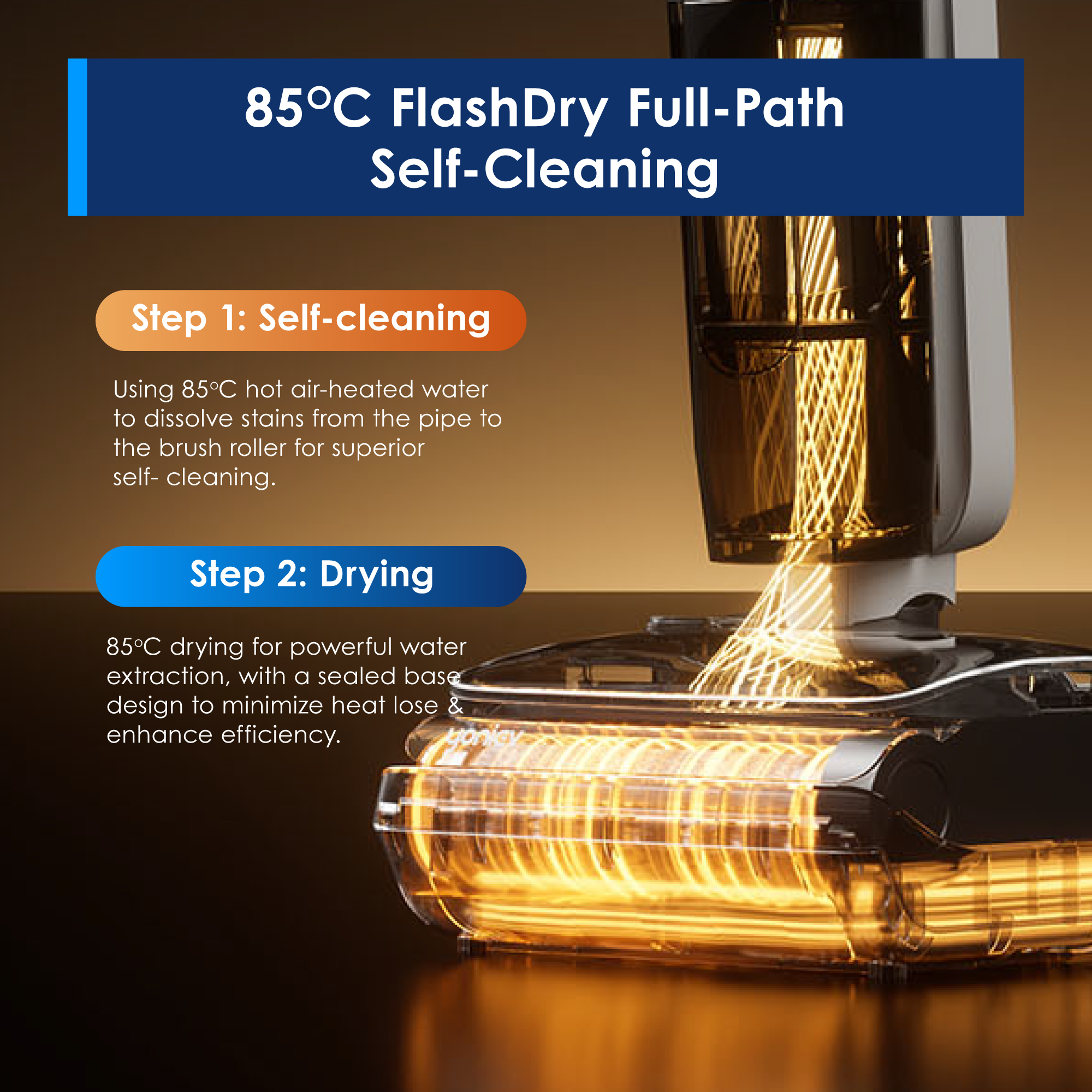 Tineco iFloor Y3 Stretch Cordless Wet Dry Vacuum Cleaner | 20kPa Suction | Anti-Tangle - Image 3