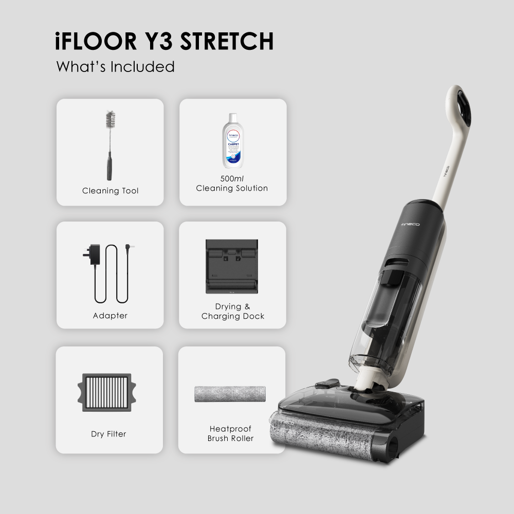 Tineco iFloor Y3 Stretch Cordless Wet Dry Vacuum Cleaner | 20kPa Suction | Anti-Tangle - Image 9