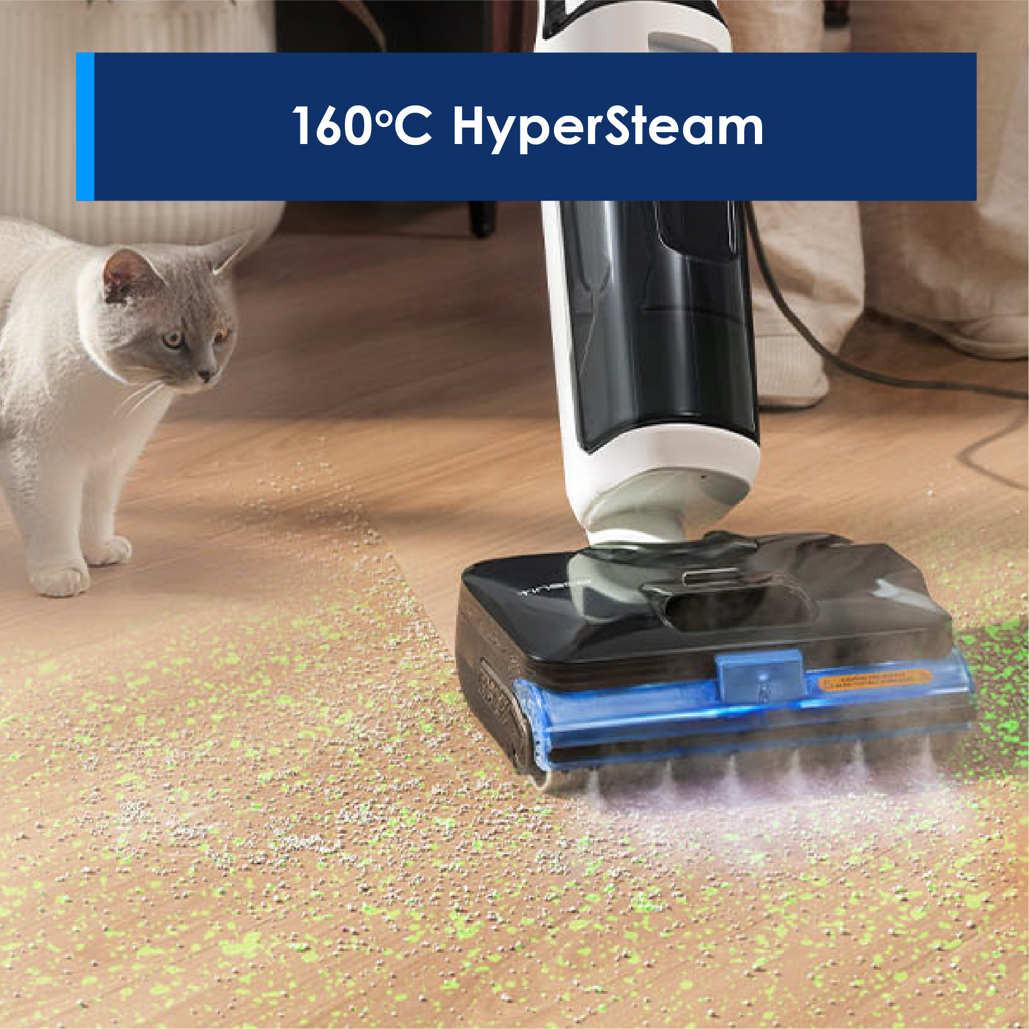 Tineco Floor One S6 Stretch Steam Smart Floor Washer Vacuum Cleaner | 22kPa Suction | 160°C HyperSteam | Corded - Image 3