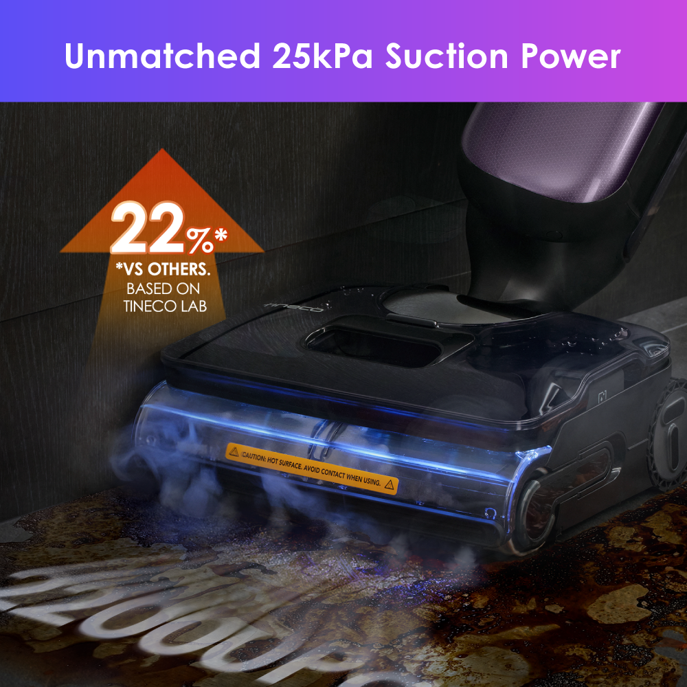 Tineco Floor One S9 Artist Steam Pro Lay-flat Wet Dry Vacuum Cleaner | 160°C HyperSteam | 90 mins Runtime | 25kPa Suction - Image 7