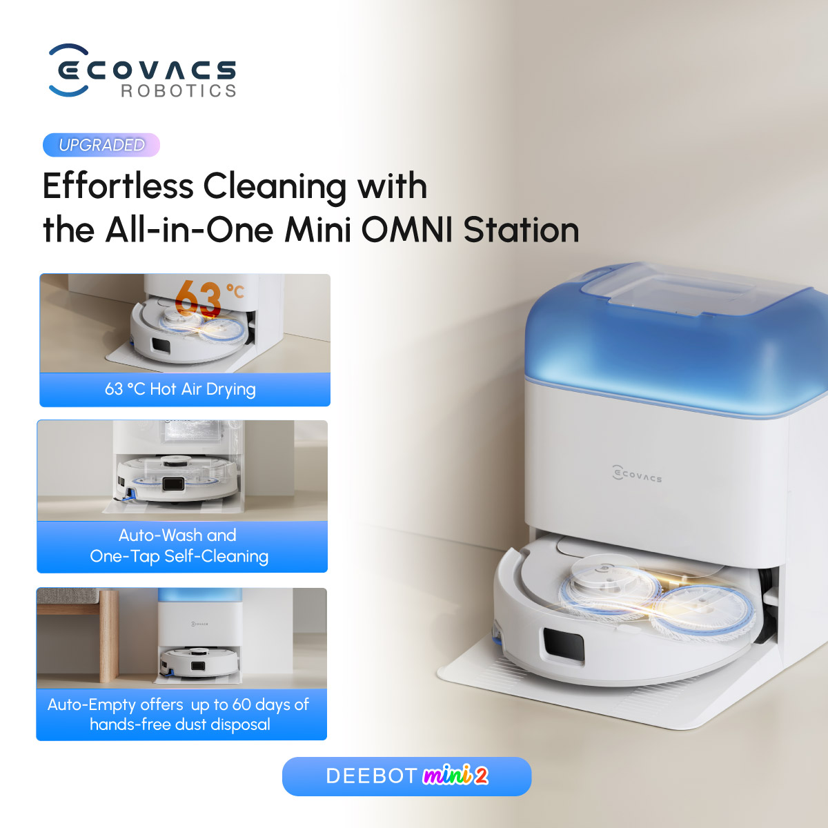 ECOVACS Deebot Mini 2 Robot Vacuum - Image 8