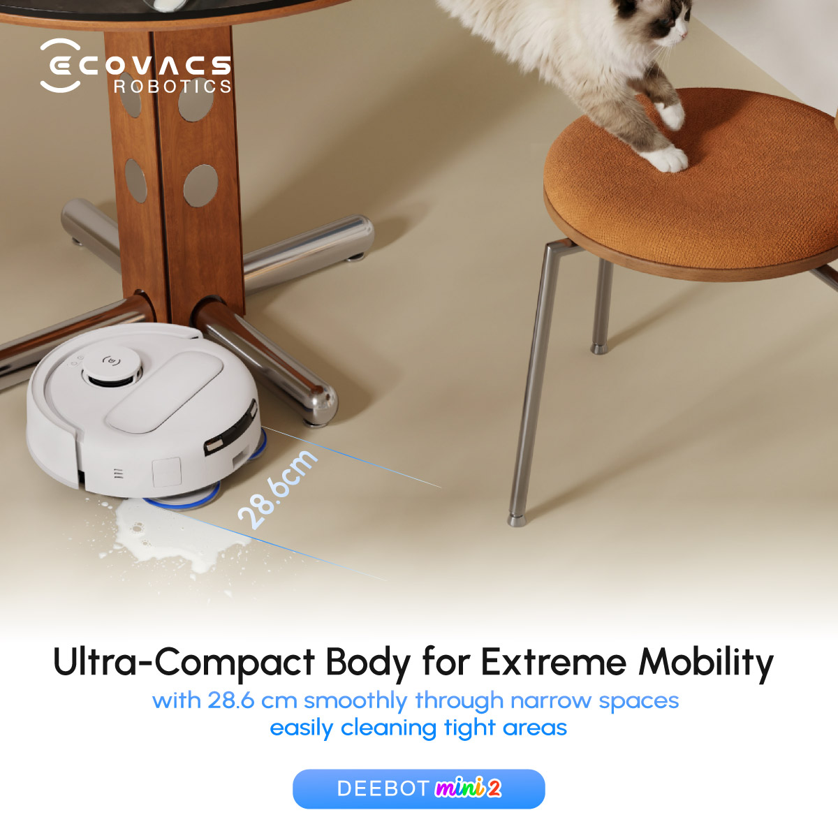 ECOVACS Deebot Mini 2 Robot Vacuum - Image 9