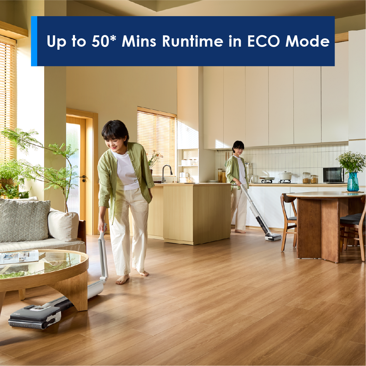 【NEW】Tineco Floor One i7 Fold Wet Dry Vacuum Cleaner Washer | 22kPa | 50min Runtime | 85°C Hot-Air Self Clean - Image 8