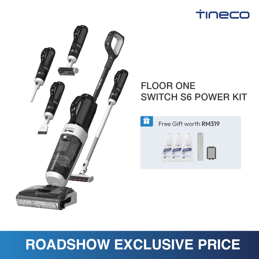 【ROADSHOW EXCLUSIVE】Tineco Floor One Switch S6 Power Kit Smart 5-in-1 Multi-Function Wet Dry Floor Washer Vacuum Cleaner | 20kPa Suction