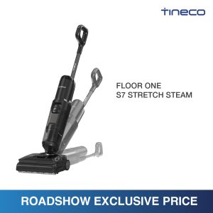 【ROADSHOW EXCLUSIVE】 Tineco Floor One S7 Stretch Steam Smart Floor Washer Vacuum Cleaner | 22kPa Suction | 80mins Runtime | 85°C Hot-Air Self Clean | 160°C HyperSteam