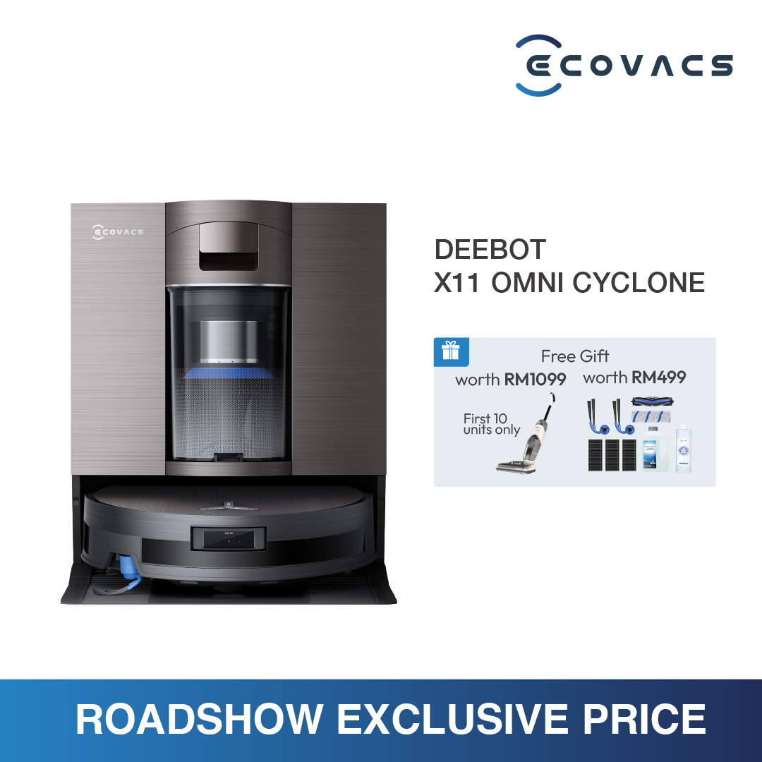 【ROADSHOW EXCLUSIVE】 ECOVACS Deebot X11 OmniCyclone Floor Washing Robot Vacuum