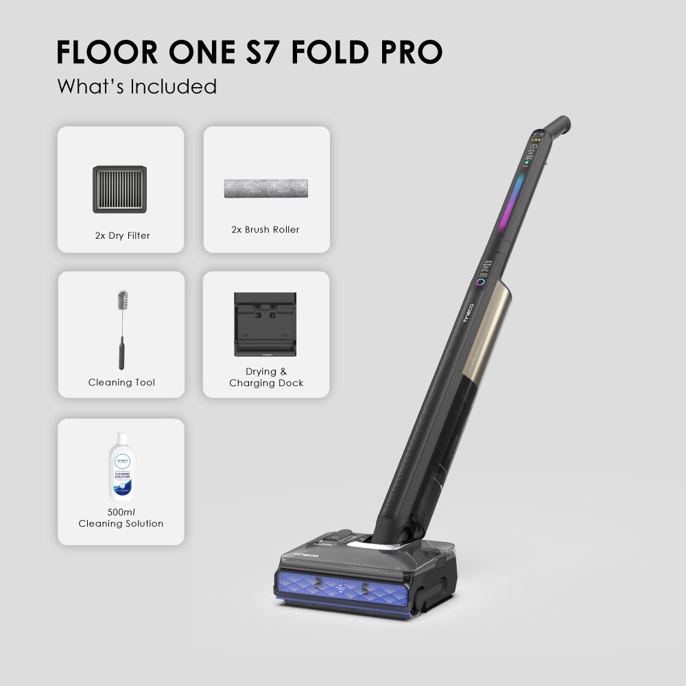 【NEW】Tineco Floor One S7 Fold Pro Wet Dry Vacuum Cleaner | 22kPa Suction | 3.9kg Lightweight - Image 7